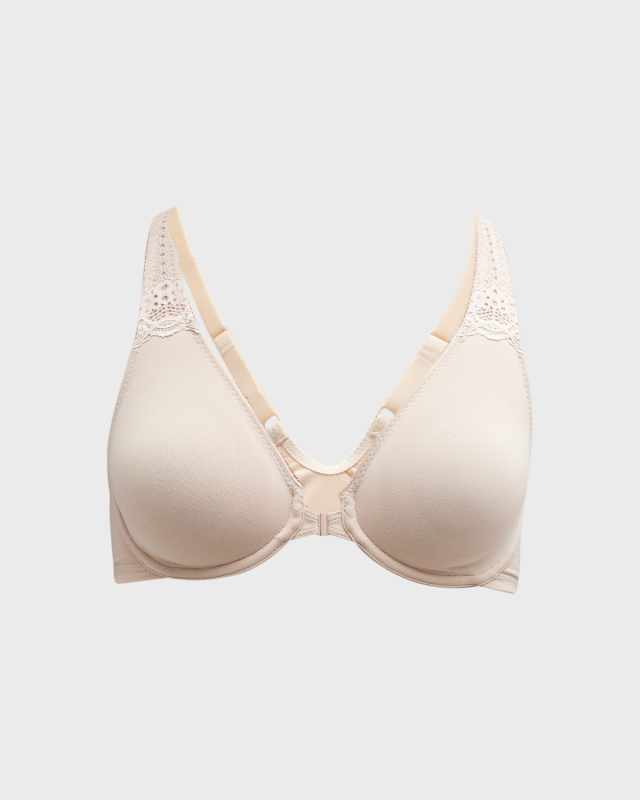 Soft Embrace Front-Close T-Back Full-Cup Bra